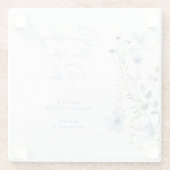 Etwas Blue Wildblume Brautparty Glasuntersetzer (Rückseite)