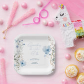 Etwas Blue Wildblume Brautparty Pappteller (Party)