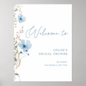 Etwas Blue Wildblume Brautparty Poster (Vorne)