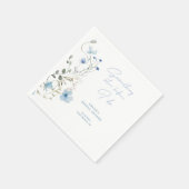 Etwas Blue Wildblume Brautparty Serviette (Ecke)