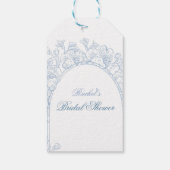 Etwas Blue Wildblume Bridal Dusche Einladung Geschenkanhänger (Rückseite)