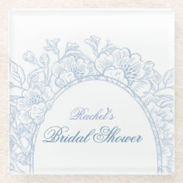 Etwas Blue Wildblume Bridal Dusche Einladung Glasuntersetzer