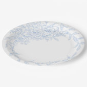 Etwas Blue Wildblume Bridal Dusche Einladung Pappteller (Schrägansicht)