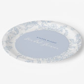 Etwas Blue Wildblume Bridal Dusche Einladung Pappteller (Schrägansicht)