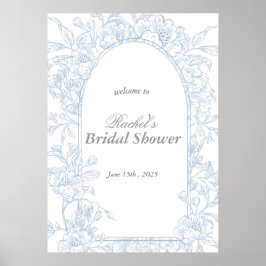 Etwas Blue Wildblume Bridal Dusche Einladung Poster