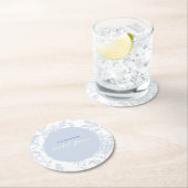 Etwas Blue Wildblume Bridal Dusche Einladung Runder Pappuntersetzer (Vor Ort)