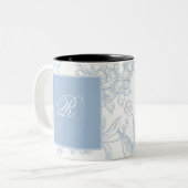 Etwas Blue Wildblume Bridal Dusche Einladung Zweifarbige Tasse (Vorderseite Links)