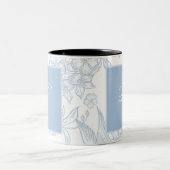 Etwas Blue Wildblume Bridal Dusche Einladung Zweifarbige Tasse (Mittel)