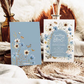 Etwas Blue Wildblume Garden Brautparty Einladung