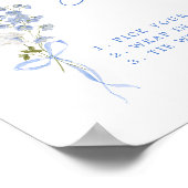 Etwas Blue Wildblume Ribbon Blume Bar Poster (Ecke)