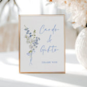 Etwas Blue Wildblume Ribbon Karten & Geschenke Poster