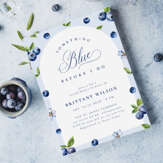 Etwas Blueberry Bridal Dusche Einladung