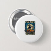 Etwas Böses kommt mit Hexen Halloween Kürbis Button (Vorne & Hinten)