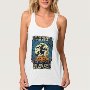 Etwas Böses kommt mit Hexen Halloween Kürbis Tank Top