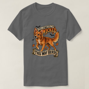 Etwas Böses Treibt Diese Herde Halloween Hund T-Shirt