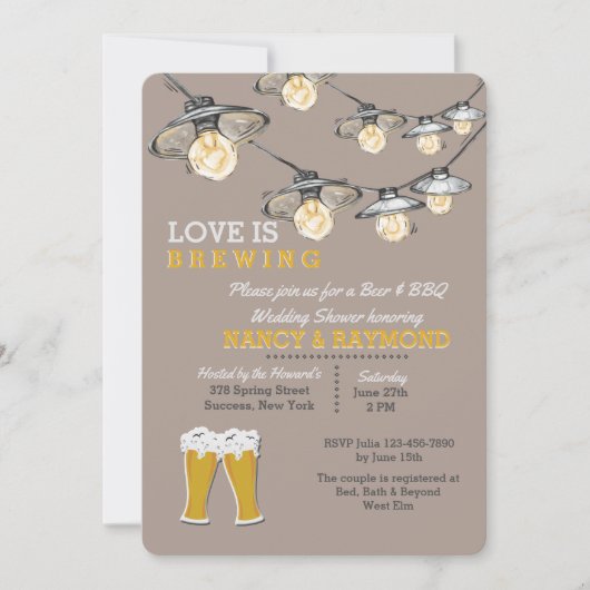 Etwas braut die 2 Polterabend-Einladung Einladung (Vorderseite)