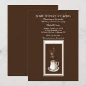 Etwas braut sich zusammen Tee- (oder Kaffee-) Part Einladung (Vorne/Hinten)