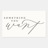 Etwas, das du am Weihnachtsabend/Weihnachtsgeschen Rechteckiger Aufkleber (Vorderseite)