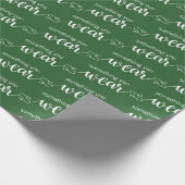 Etwas, das Sie für einen grünen und weißen Urlaub  Geschenkpapier (Ecke)