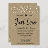 Etwas Extravagantes, nur Liebe String Lights Einladung (Vorne/Hinten)