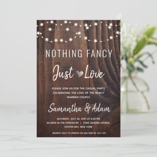 Etwas Extravagantes, nur Liebe String Lights Einladung (Stehend Vorderseite)