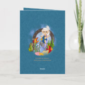 Etwas fischartige Meerjungfrau-Pixel-Kunst Karte (Rückseite)