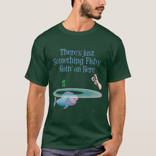 Etwas Fischen auf einem sonnigen Fanggerät T-Shirt (Vorderseite)