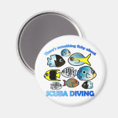 Etwas Fischen über Scuba Magnet (Vorderseite/Rückseite)