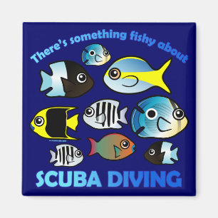 Etwas Fischen über Scuba Magnet