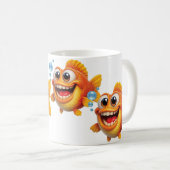 Etwas Fisches Geht Hier Vor Kaffeetasse (VorderseiteRechts)