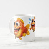 Etwas Fisches Geht Hier Vor Kaffeetasse (Vorderseite Links)
