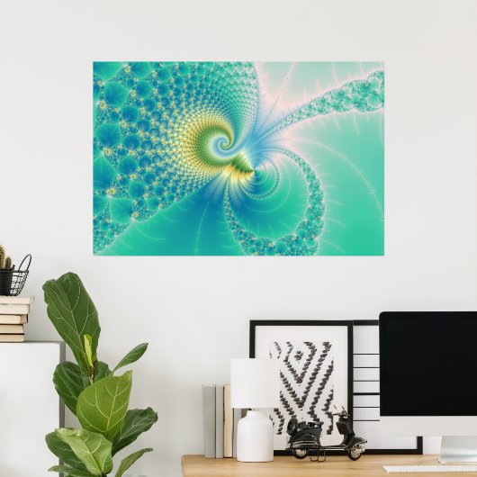 Etwas Fishy - Fraktal Art Poster (Heimbüro)