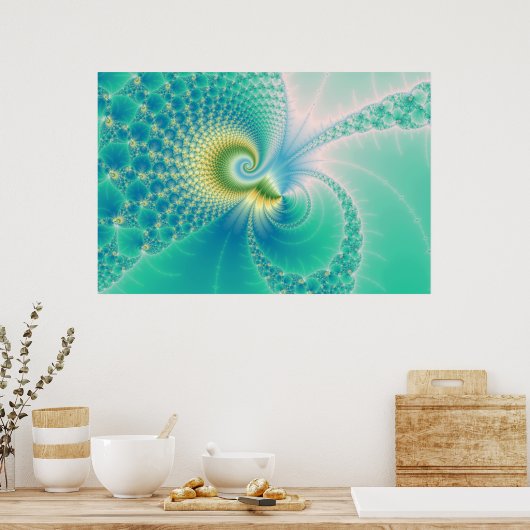 Etwas Fishy - Fraktal Art Poster (Küche)