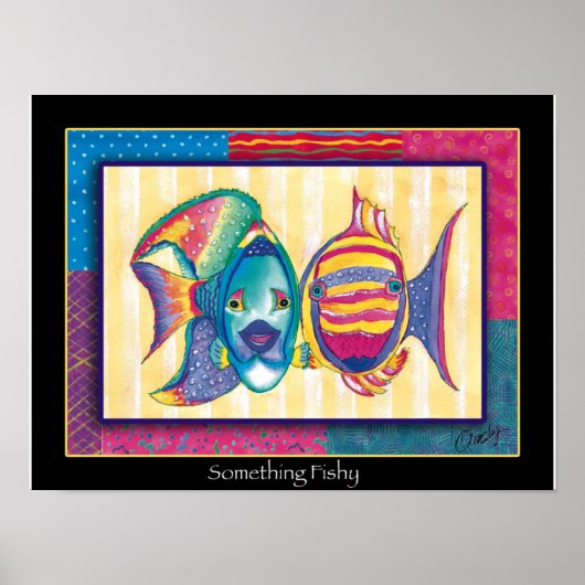 Etwas-Fishy-Poster Poster (Vorne)