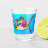 Etwas Fishy Shot Glass Schnapsglas (Vorderseite)