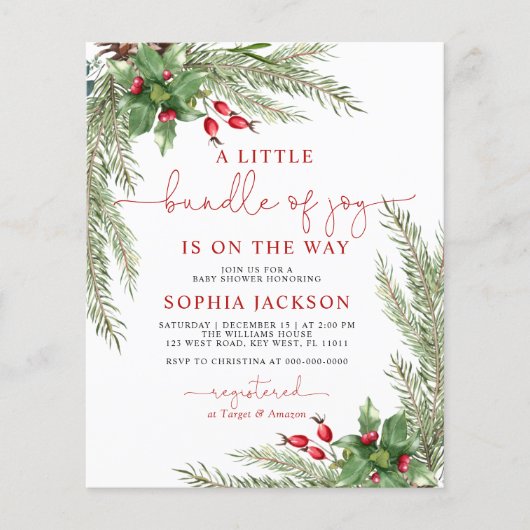 Etwas Geld für eine kleine Menge Joy Baby Dusche. (Vorderseite)