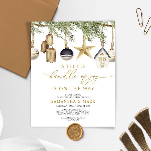 Etwas Geld für eine kleine Menge Joy Baby Dusche.