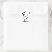 Etwas gemütlicher runder aufkleber (Tasche)