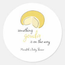 Etwas Gouda ist auf dem Weg Baby Shower Käserad
