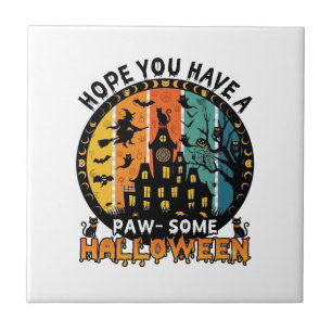 Etwas Halloween Spukhaus Hexe Schwarze Katzen_ Fliese