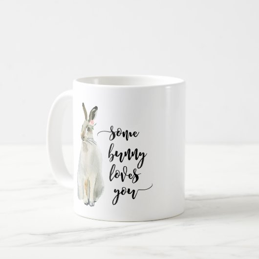 etwas Häschen-Lieben Sie niedliche Hasen der Tasse (Vorderseite Links)