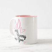 Etwas Häschen-Lieben Sie niedliche Neuheit Ostern Zweifarbige Tasse (Vorderseite Links)