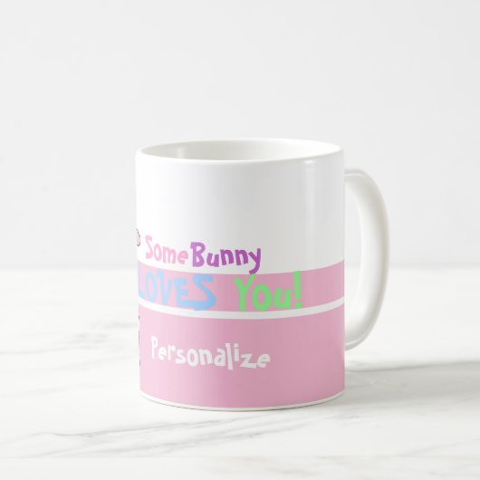 Etwas Häschen-Lieben Sie - Ostern Kaffeetasse (VorderseiteRechts)