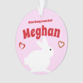 Etwas Häschen-Lieben Sie personalisierte Ornament (Vorderseite)