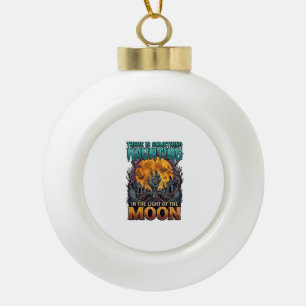 Etwas Heimsuchender Mond Halloween Zombie Hand Gra Keramik Kugel-Ornament