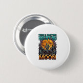 Etwas Heimsuchendes Mond Halloween Zombie Hand Gra Button (Vorne & Hinten)
