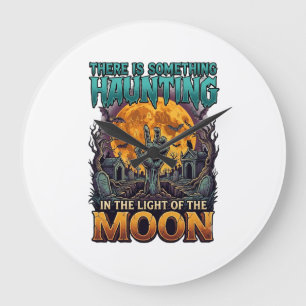 Etwas Heimsuchendes Mond Halloween Zombie Hand Gra Große Wanduhr