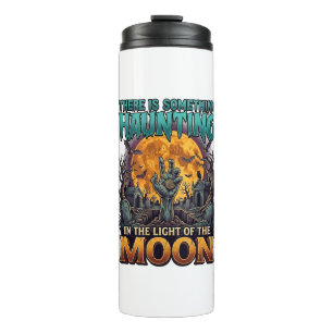Etwas Heimsuchendes Mond Halloween Zombie Hand Gra Thermosbecher