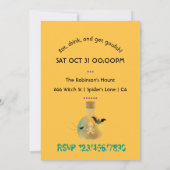 Etwas ist das Brechen von Halloween-Party Einladun Einladung (Rückseite)