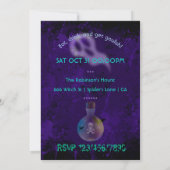 Etwas ist das Brechen von Halloween-Party Einladun Einladung (Rückseite)